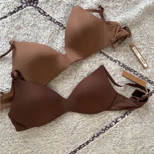 SKIMS Chocolate and Mocha Bras